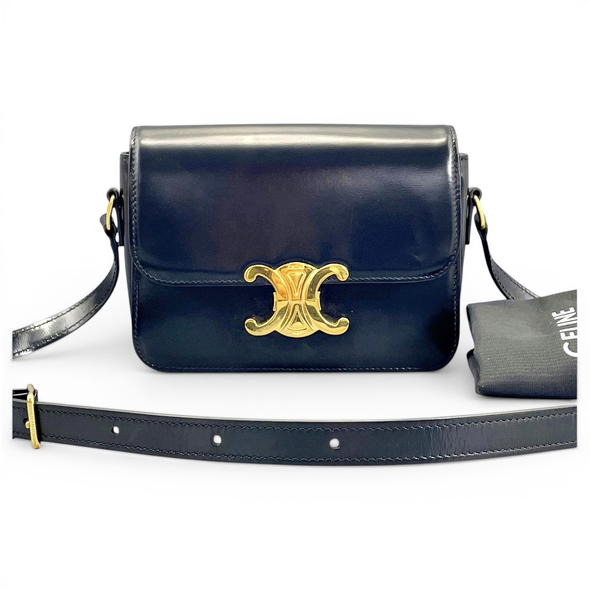 Triomphe leather handbag