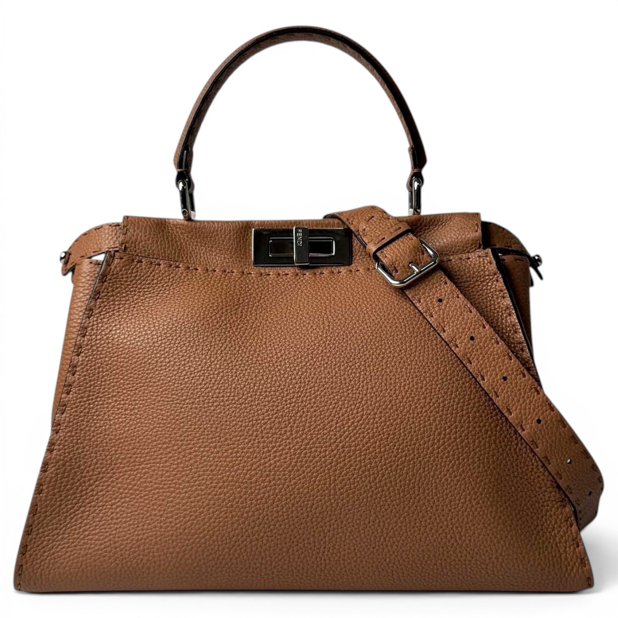 Peekaboo leather handbag