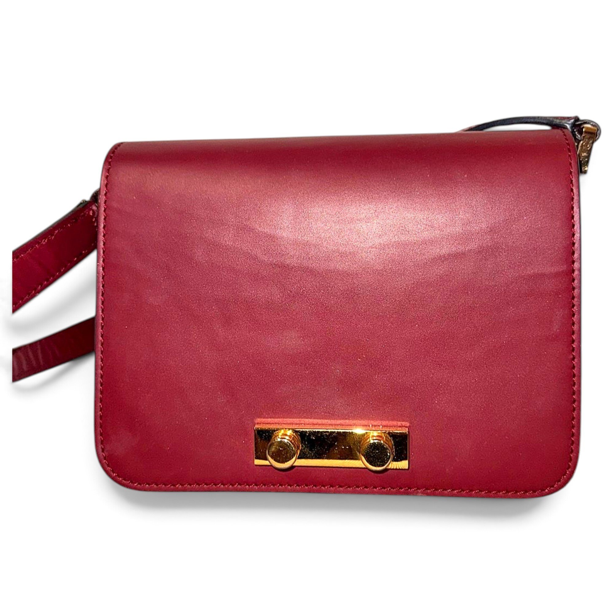 Trunk leather handbag