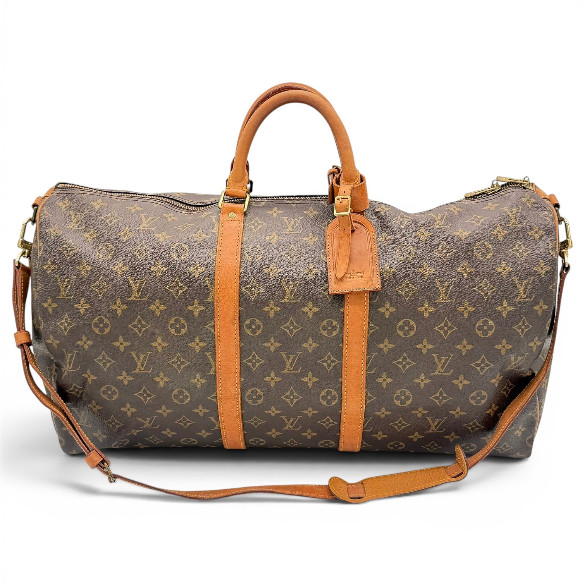 Keepall leather travel bag