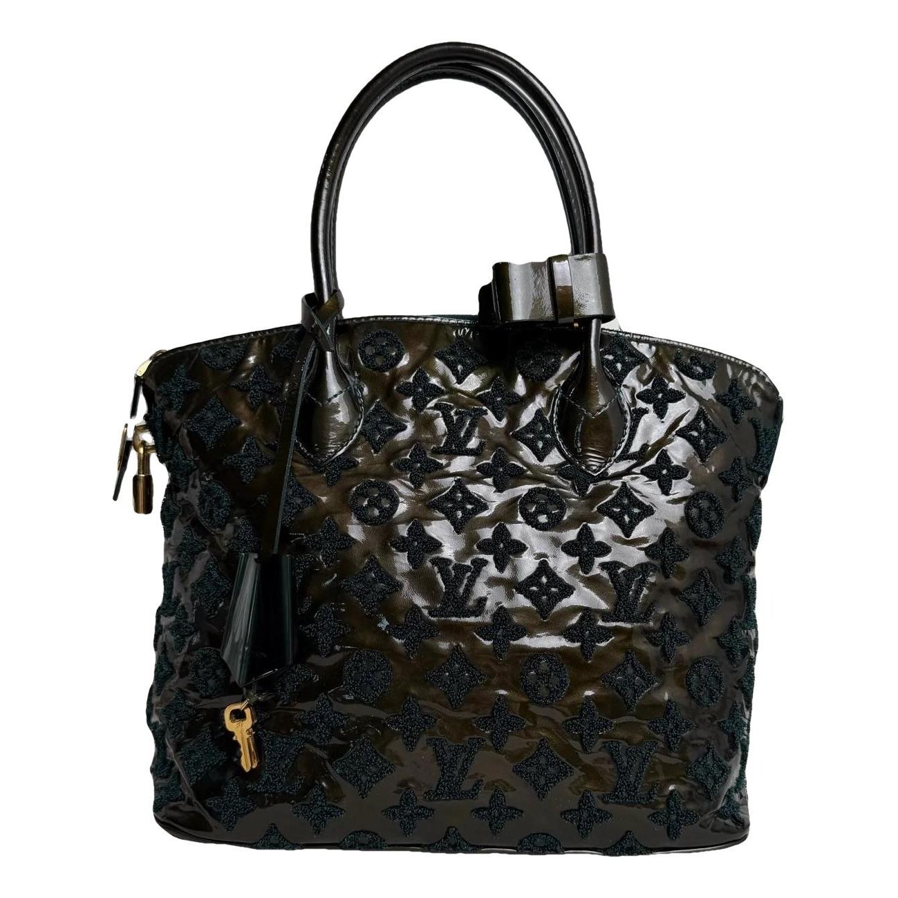 Lockit patent leather tote