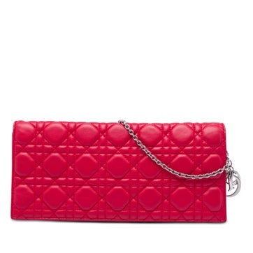 Lambskin Cannage Lady Dior Chain Convertible Clutch