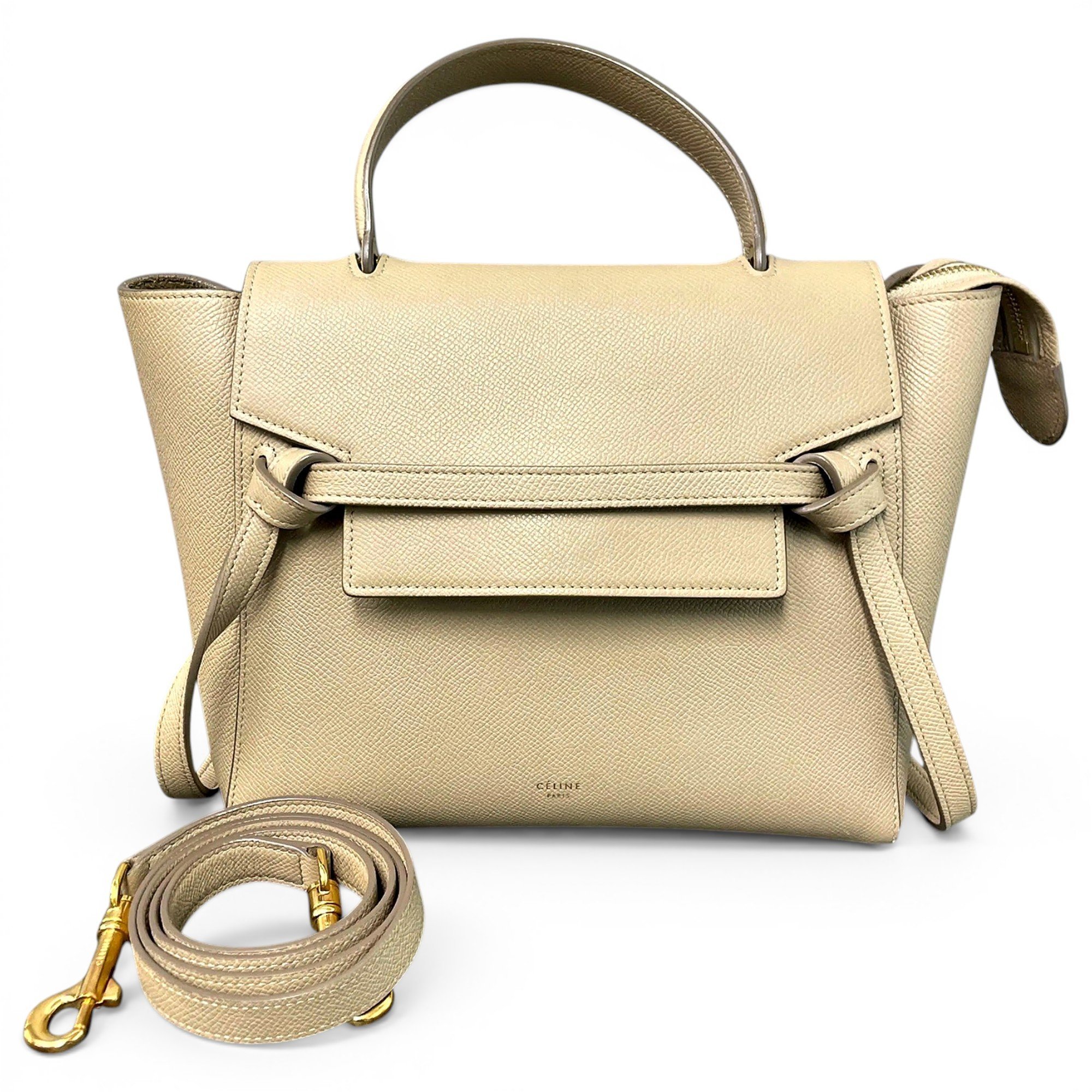 Belt leather handbag