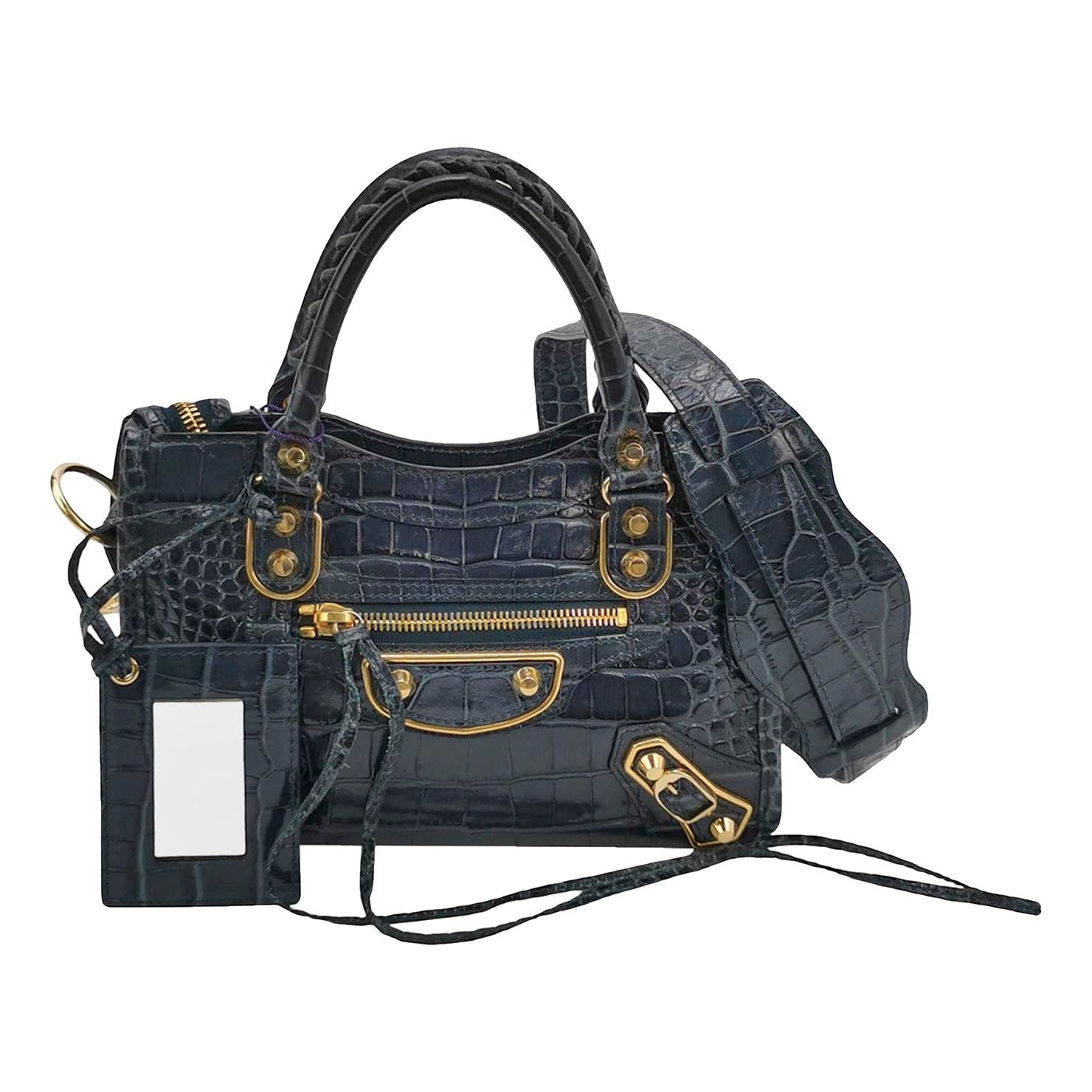 City leather handbag
