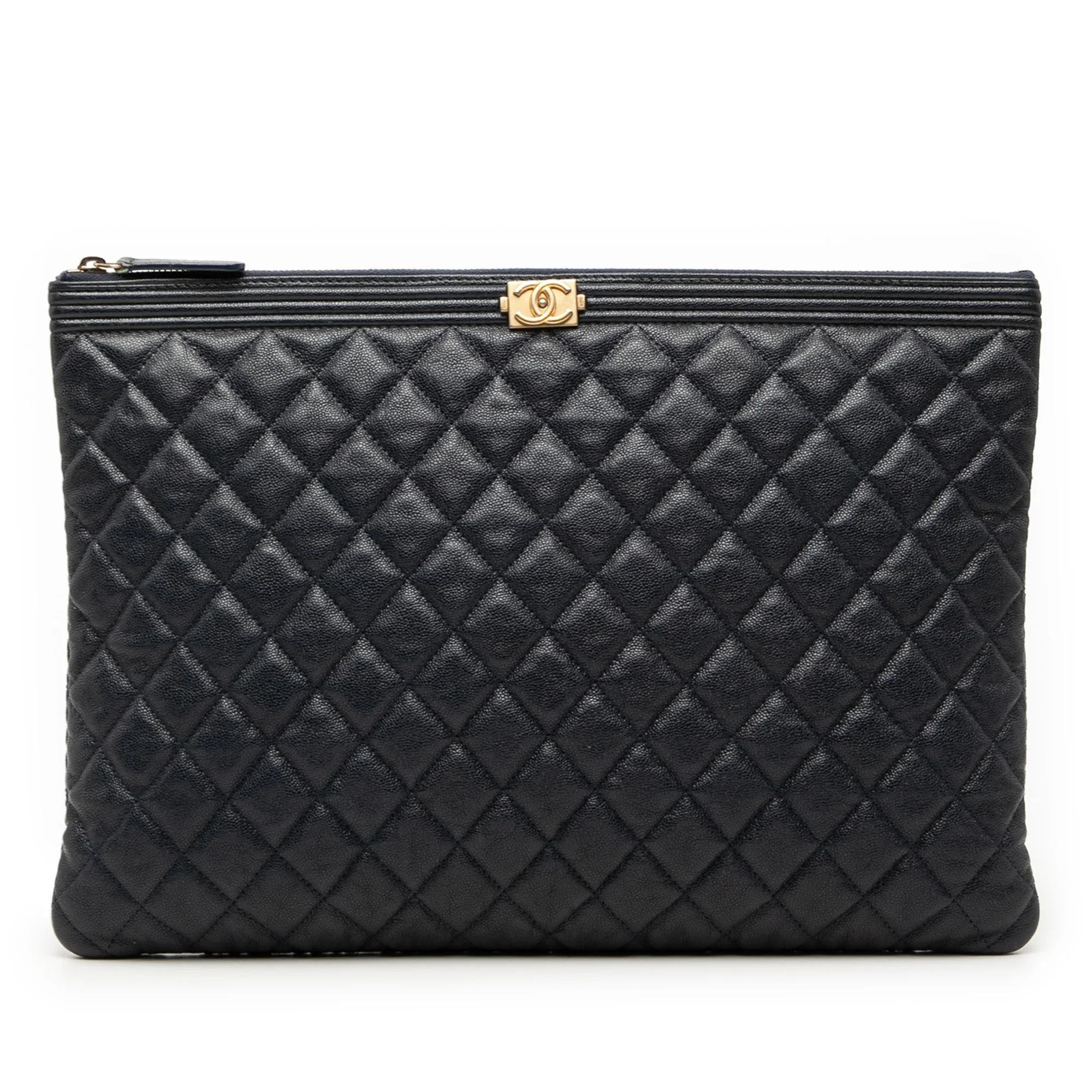 Boy leather clutch bag