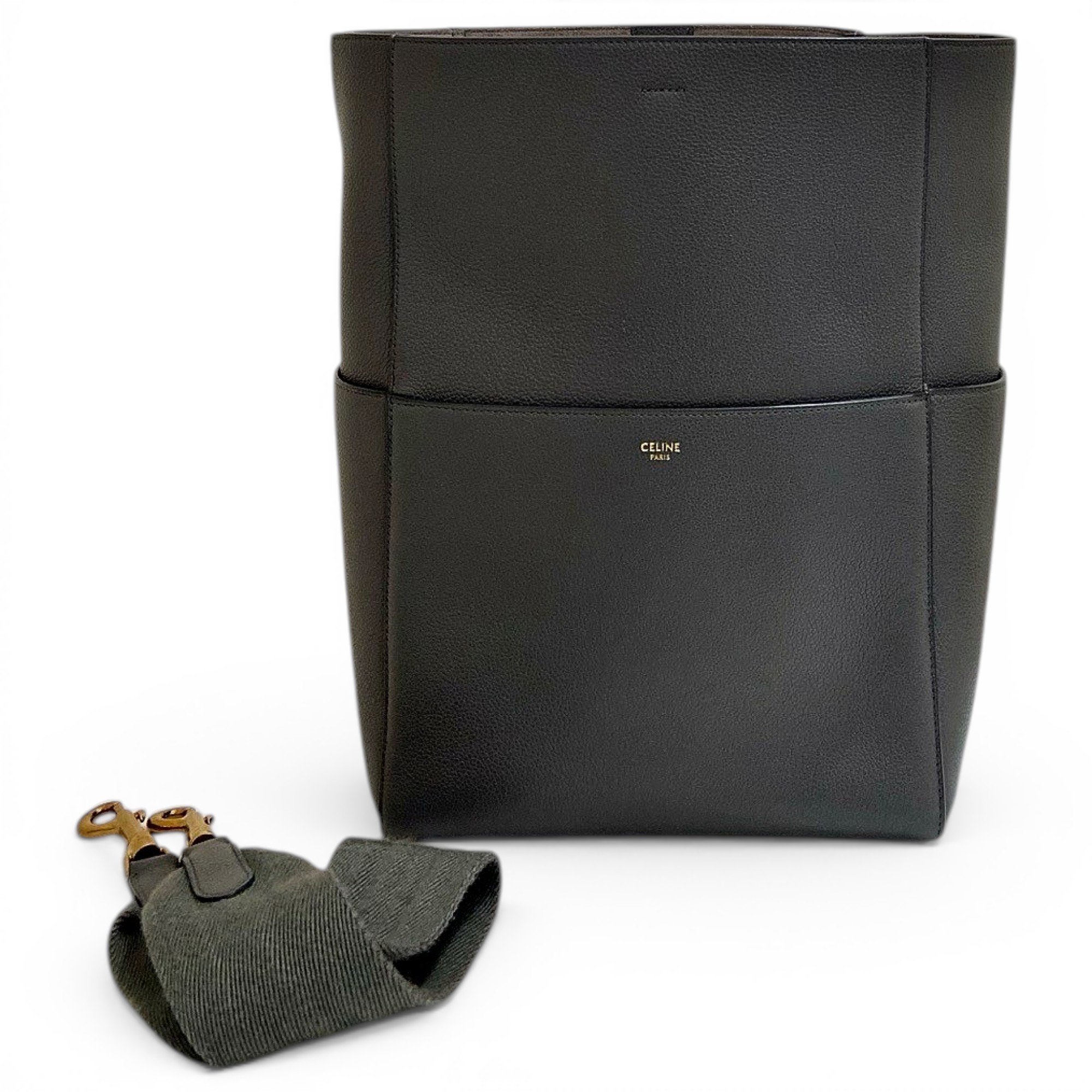 Seau Sangle leather handbag