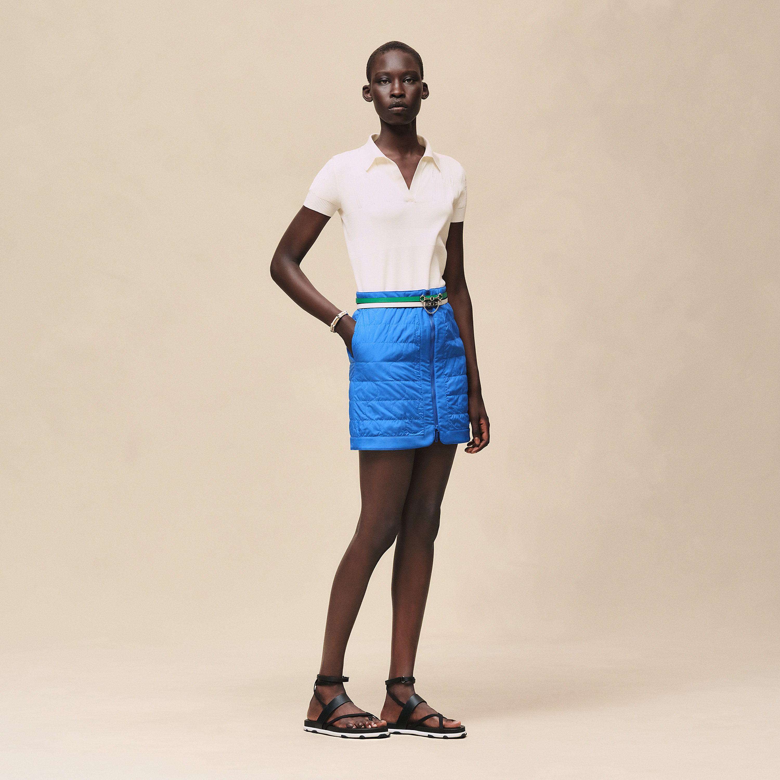 "Bride a Bloc" reversible miniskirt