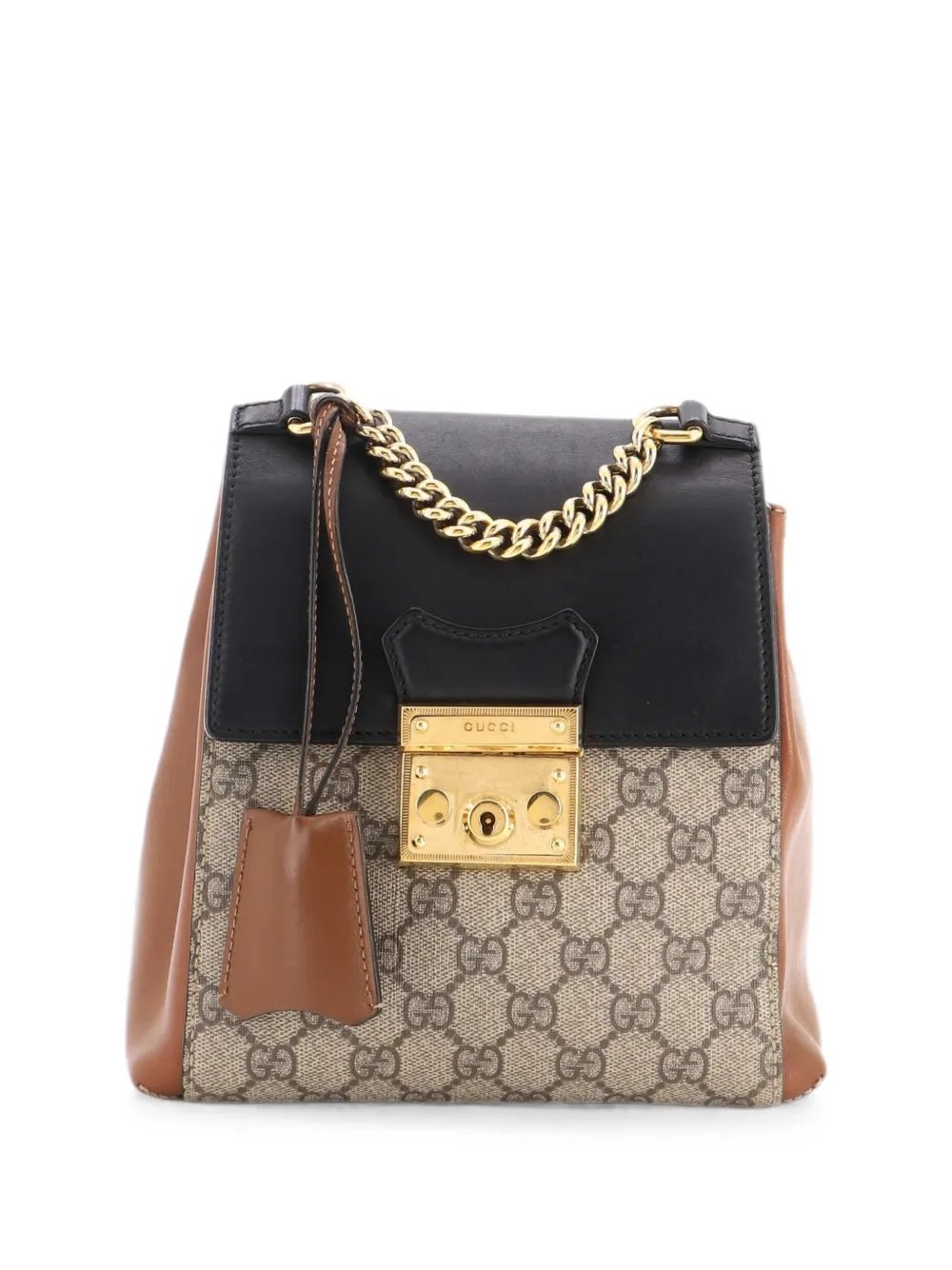 Padlock GG Coated Canvas and Leather Mini backpack