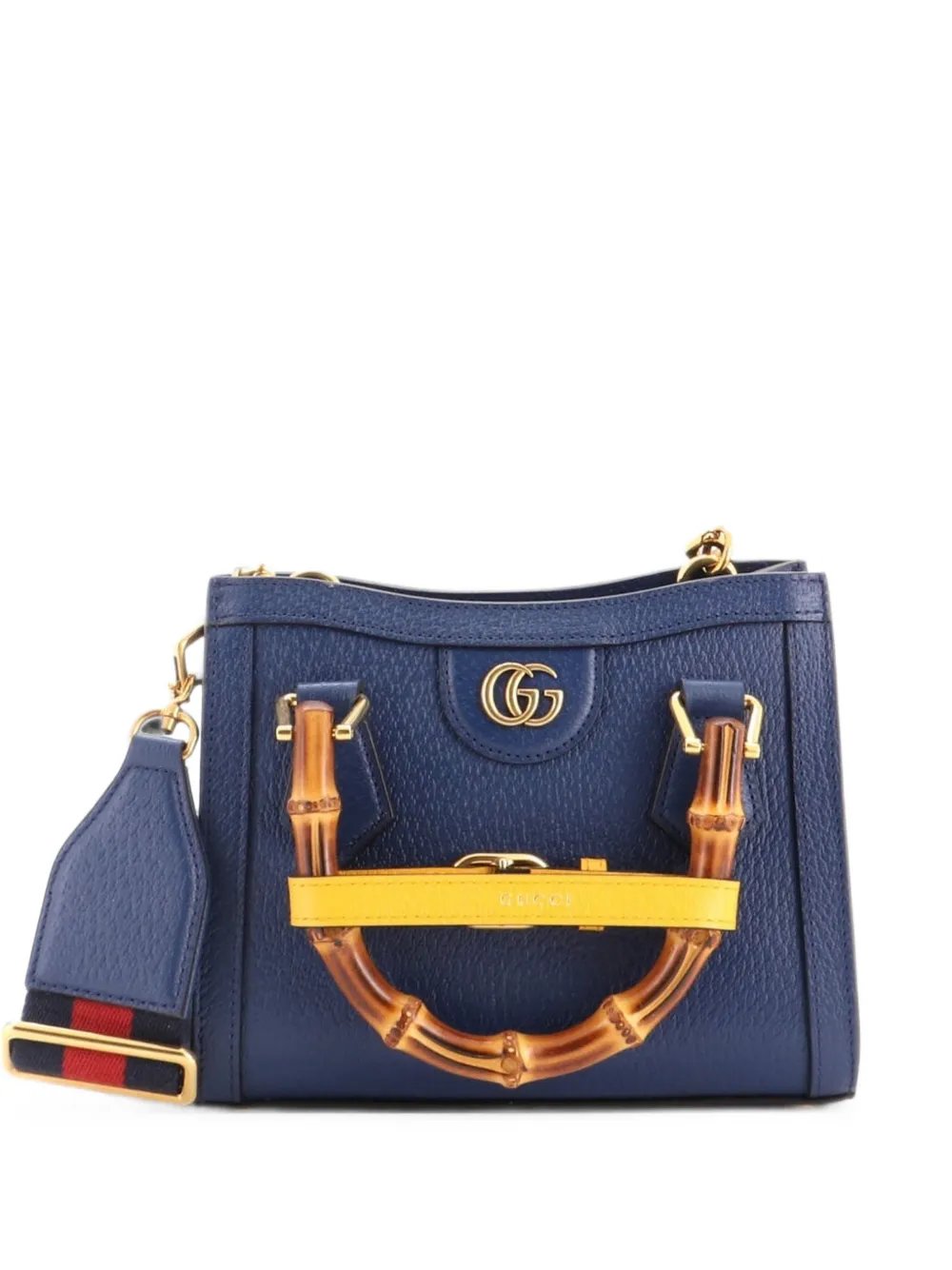 Diana NM Bamboo Handle Tote Leather Mini crossbody bag