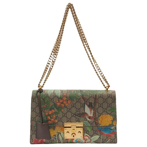 Padlock leather handbag