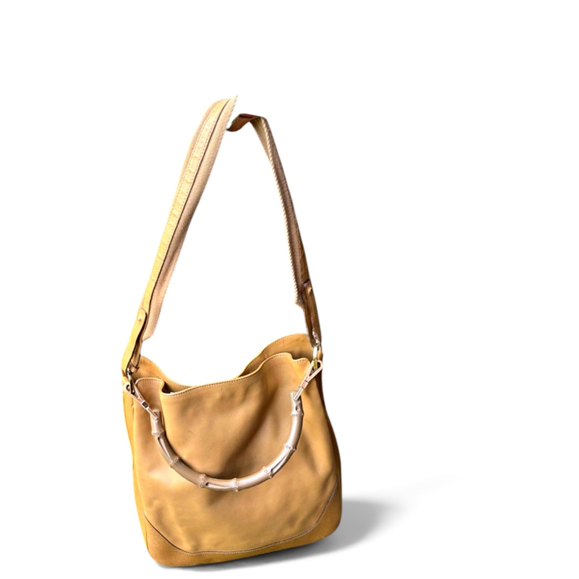 Bamboo Top Handle leather handbag