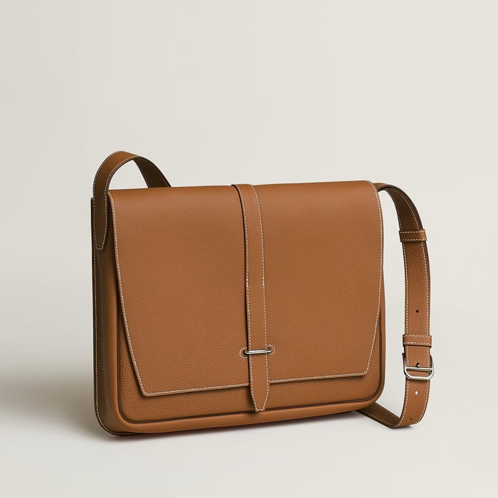 Gold Steve Light Messenger Bag