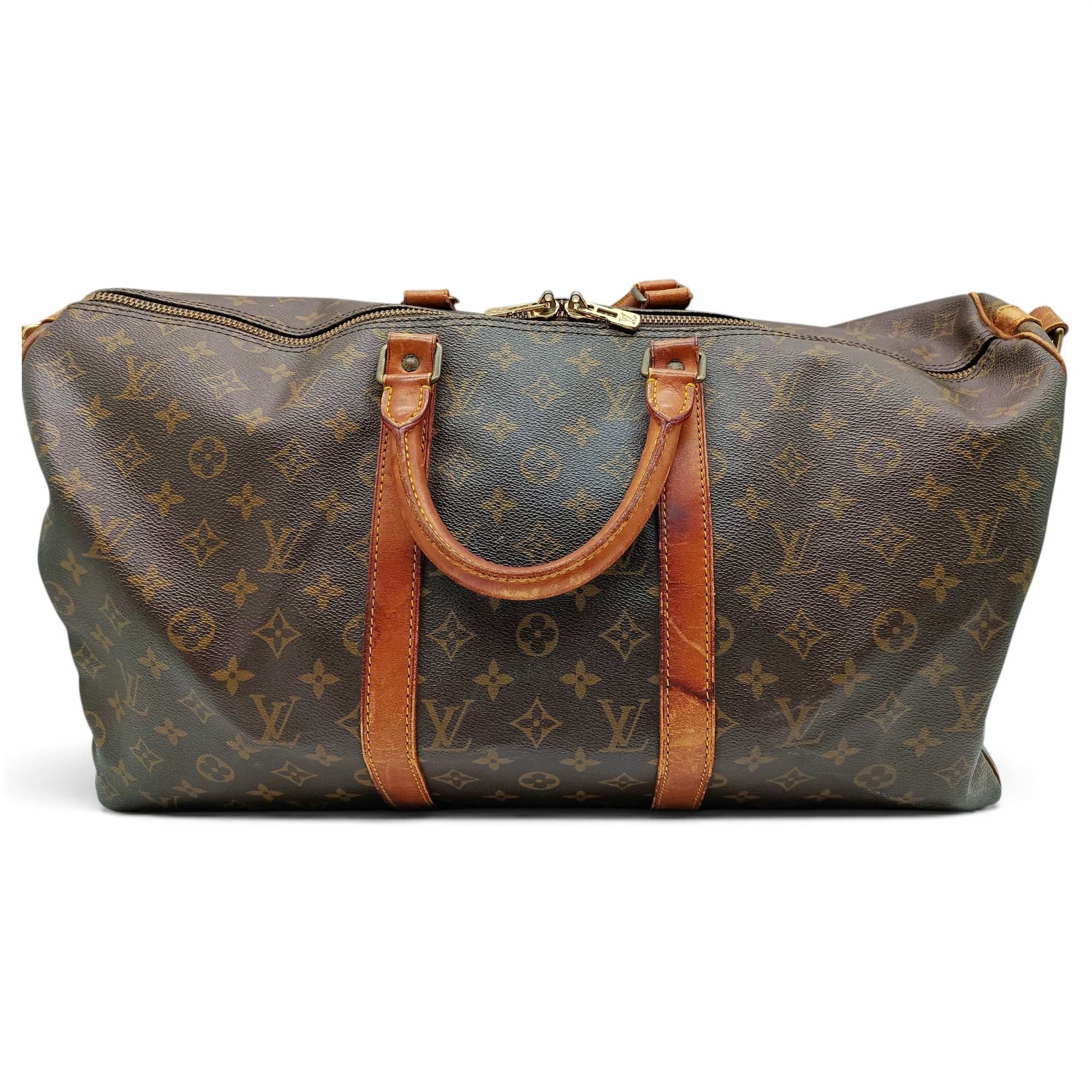 Louis Vuitton Keepall cloth travel bag