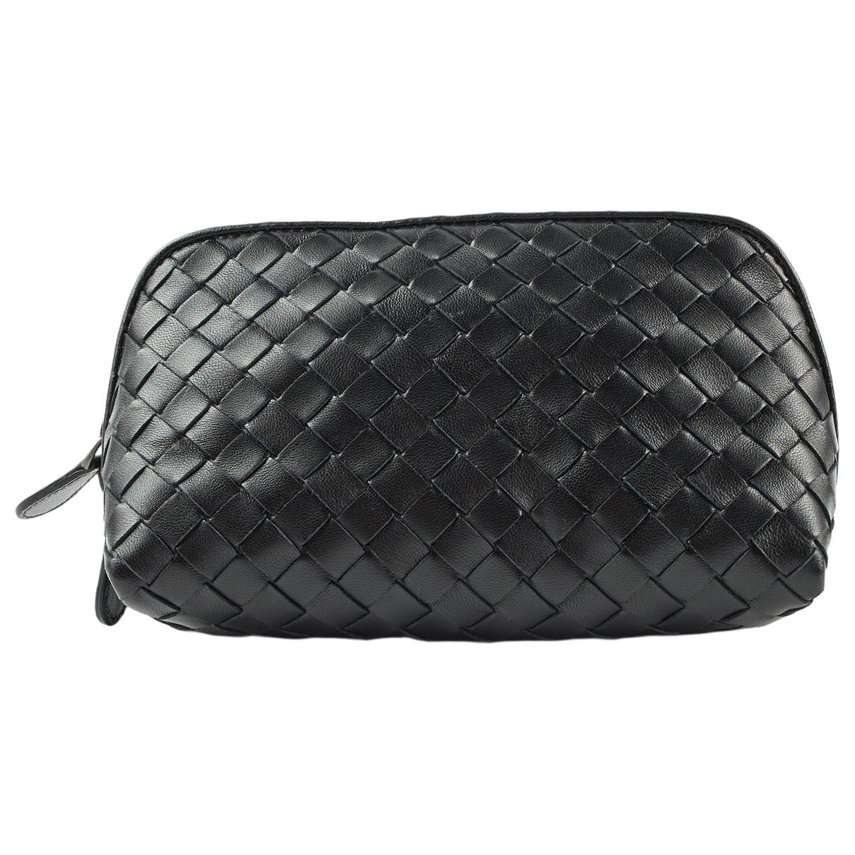 Leather clutch bag