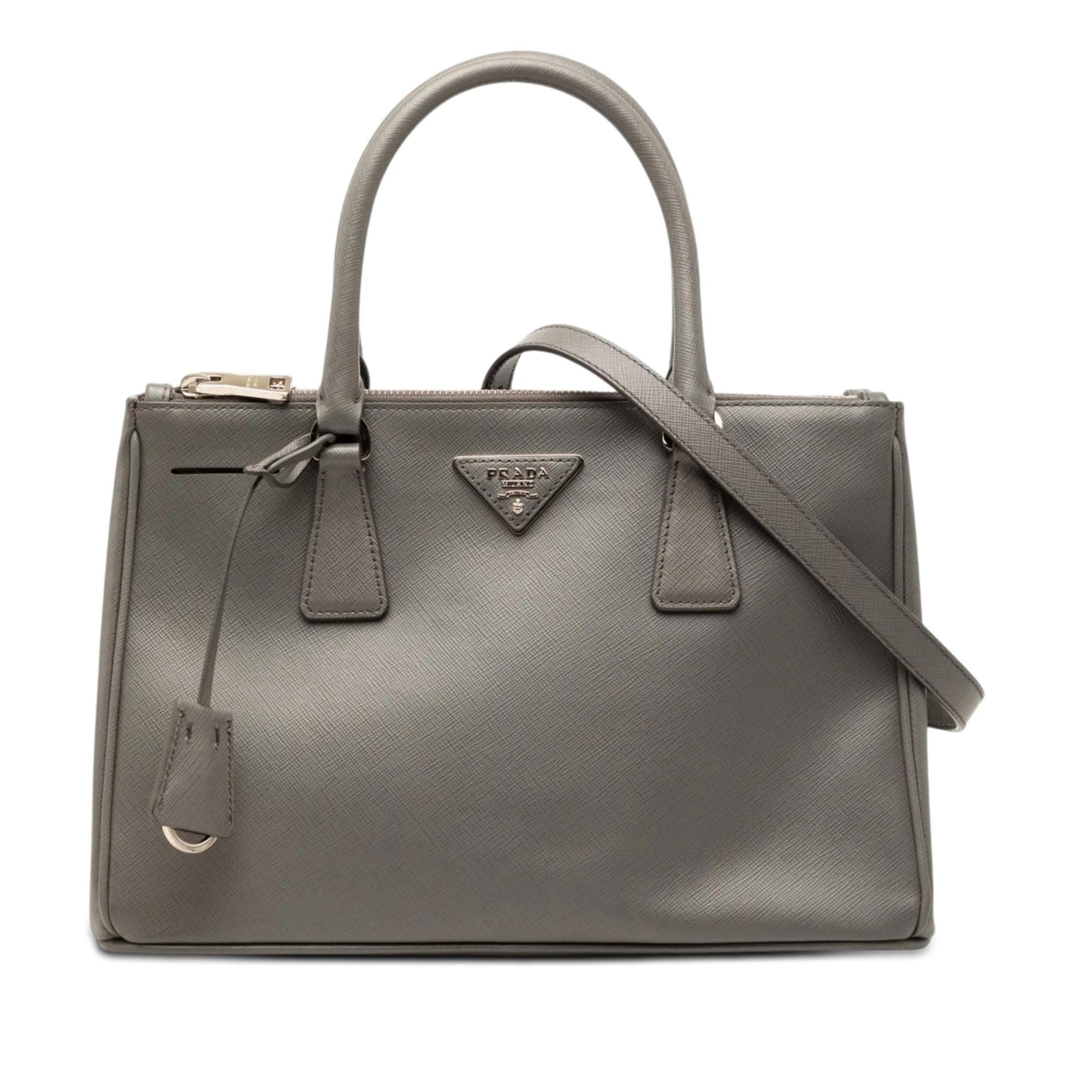 Double leather satchel