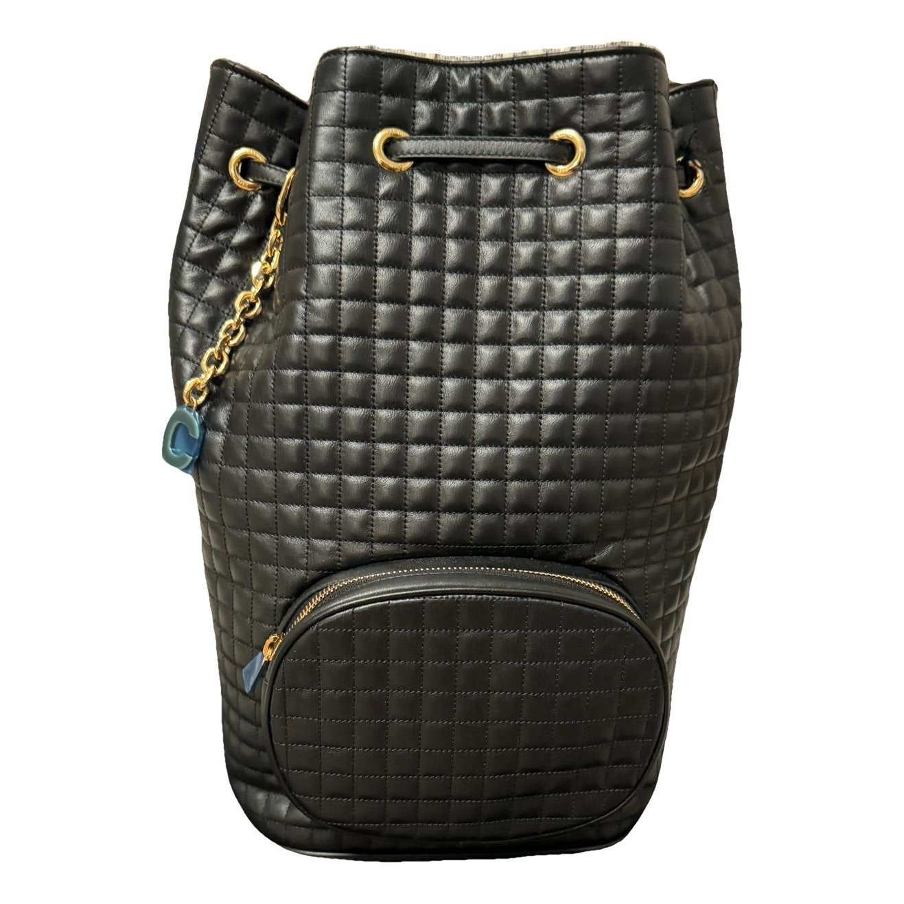 Charm leather backpack