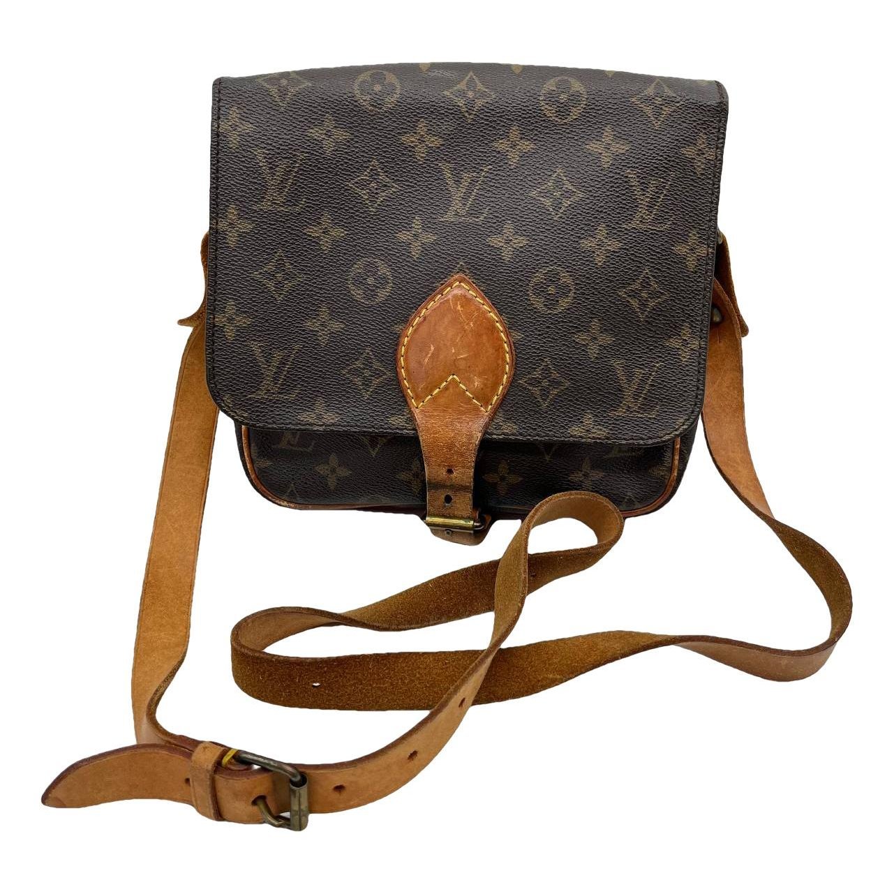 Cartouchière leather crossbody bag