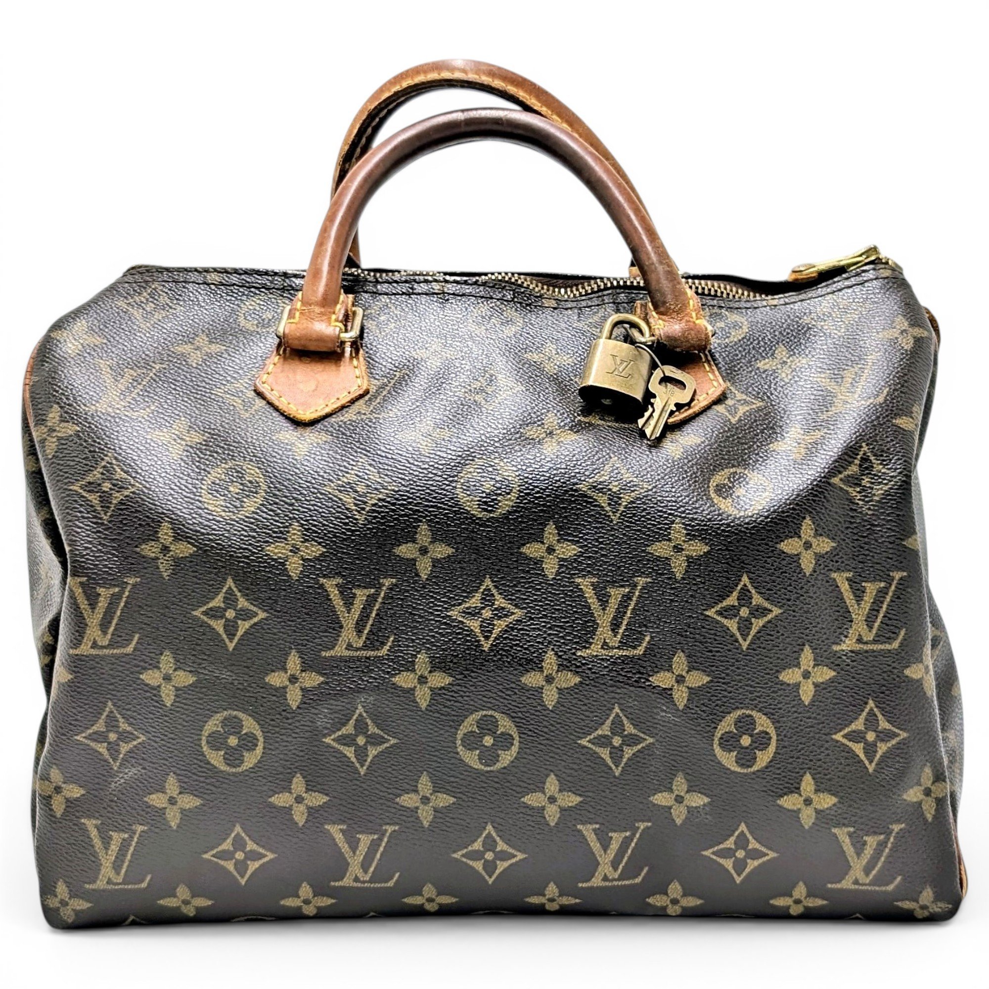 Speedy leather handbag