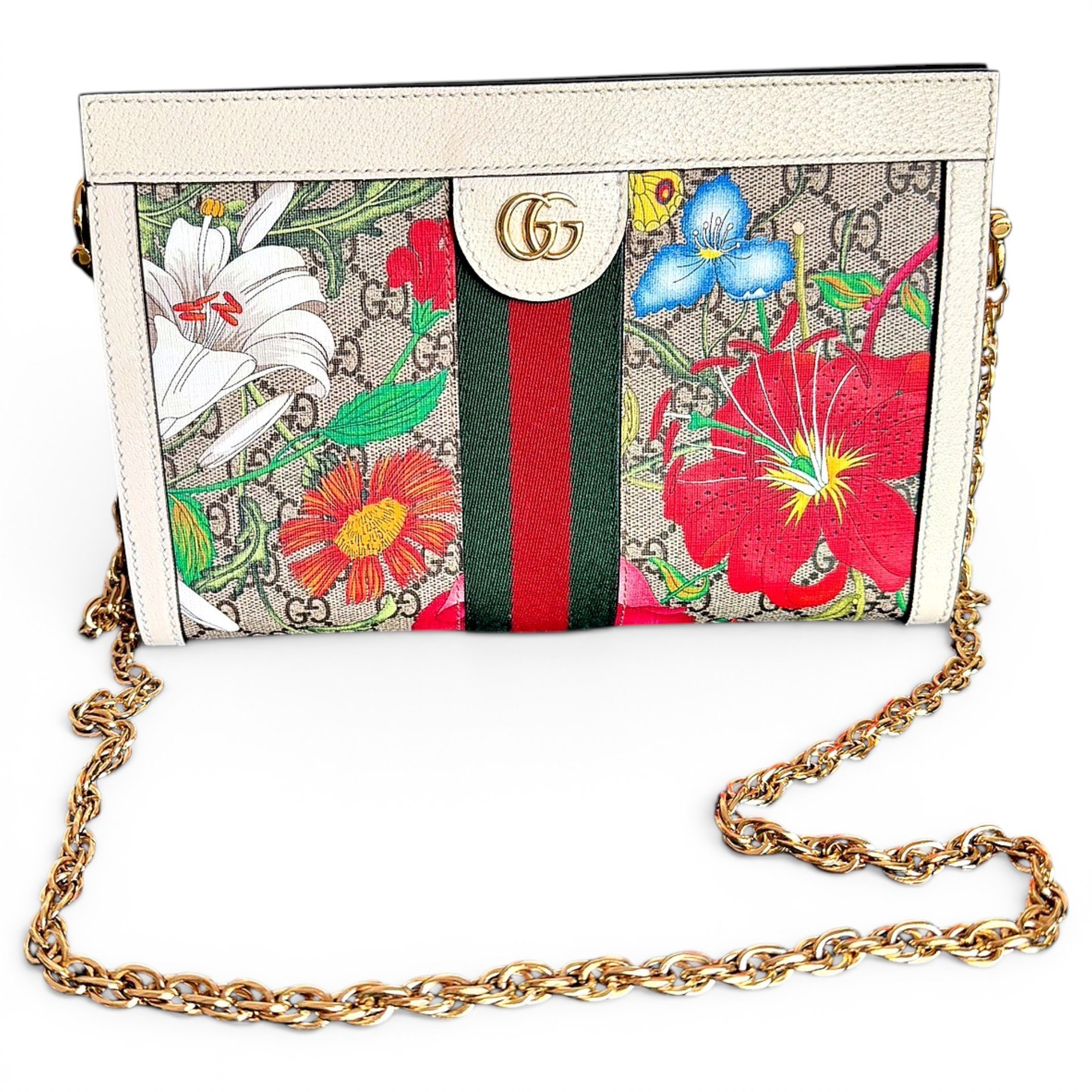 Ophidia Chain leather handbag