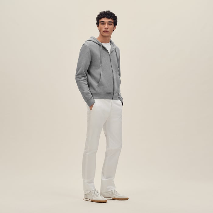 Gris "Ex-libris" Zipped Hooded Sweater