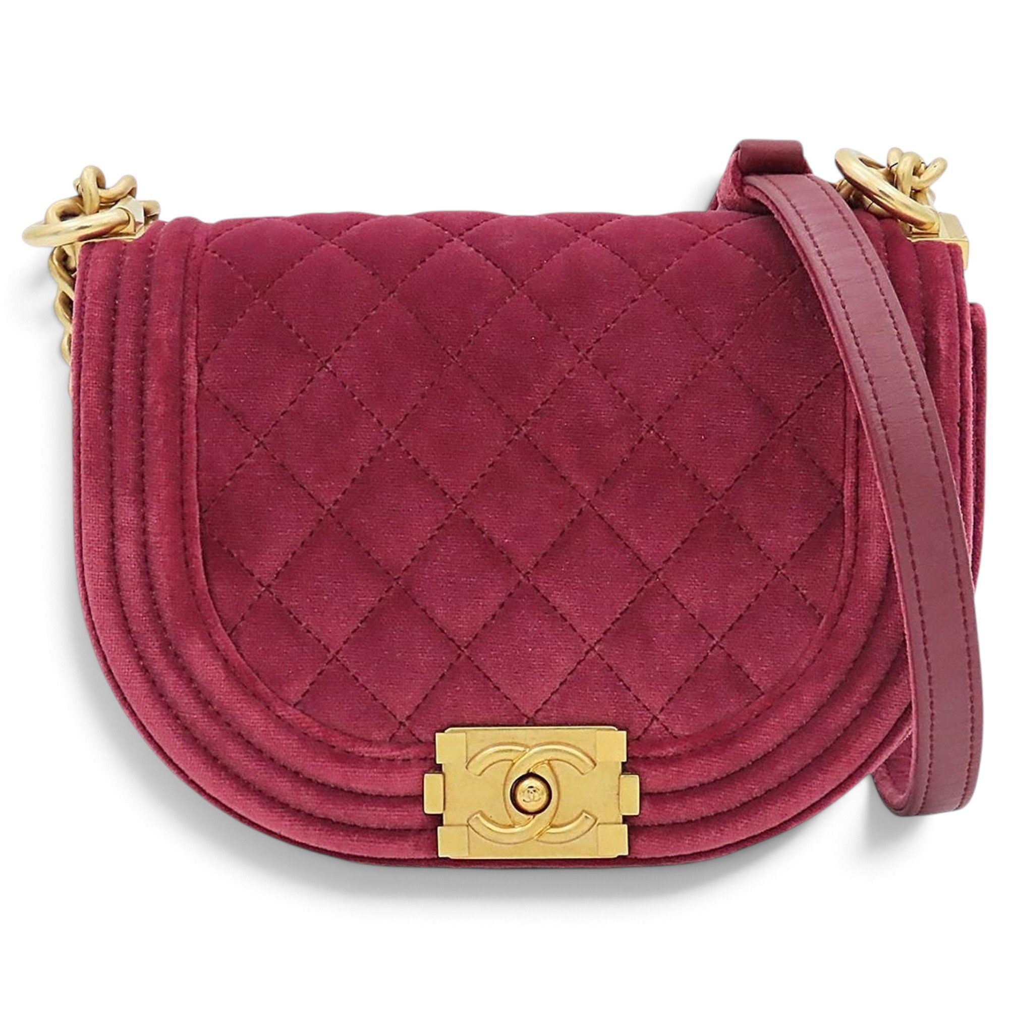 Boy velvet handbag