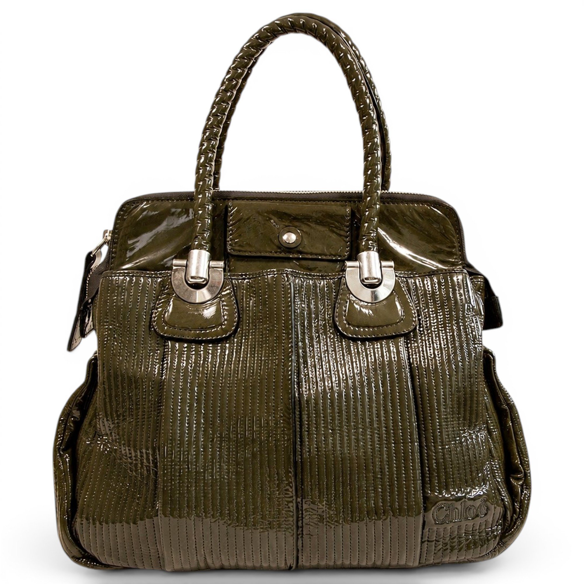 Héloise patent leather handbag