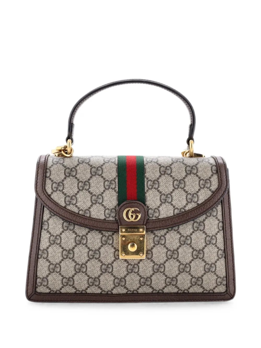 Ophidia Flap Top Handle Bag GG Coated Canvas Small satchel