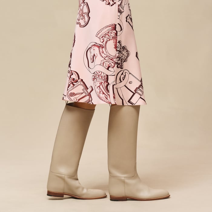 Rose Opaline "Ferronnerie Remix" Slanted Skirt