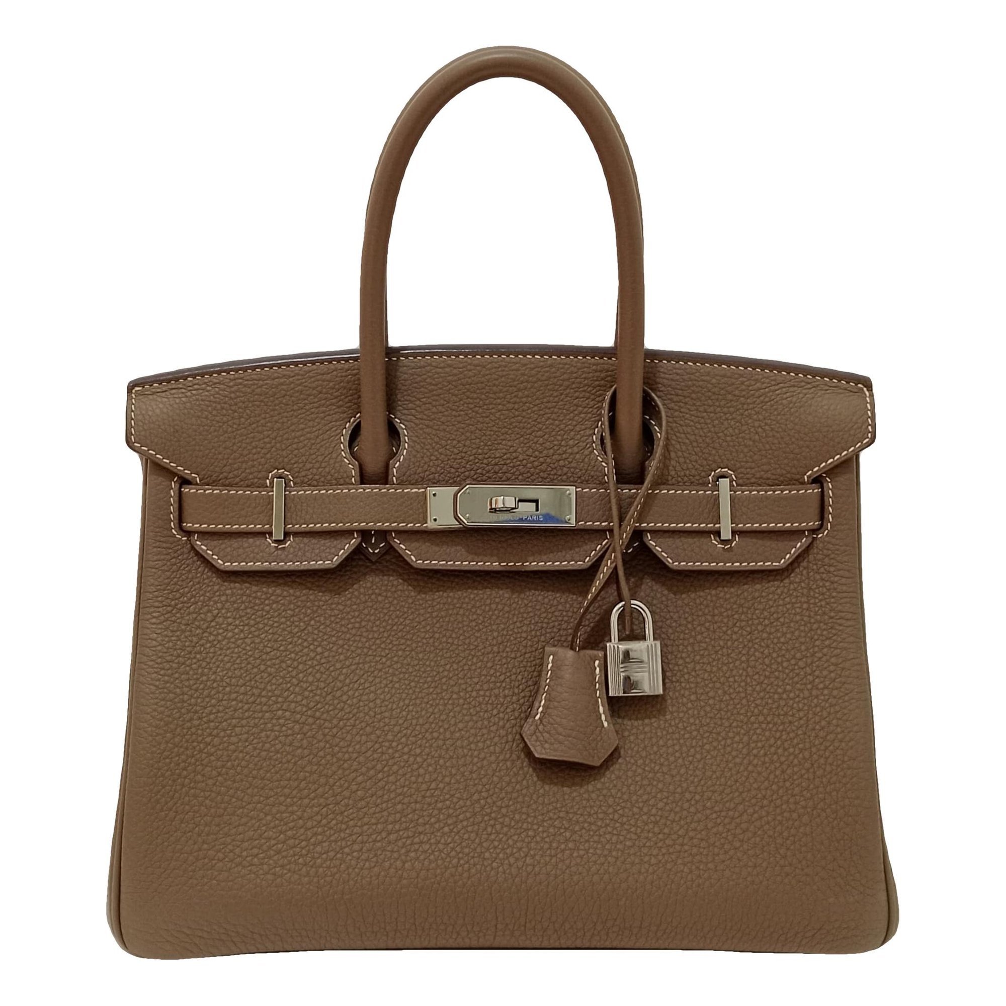 Hermes Birkin 30 Handbag Clemence Leather 2012