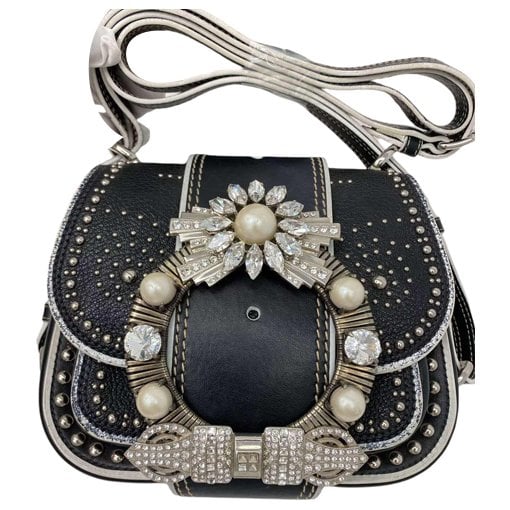 Miu Lady leather handbag