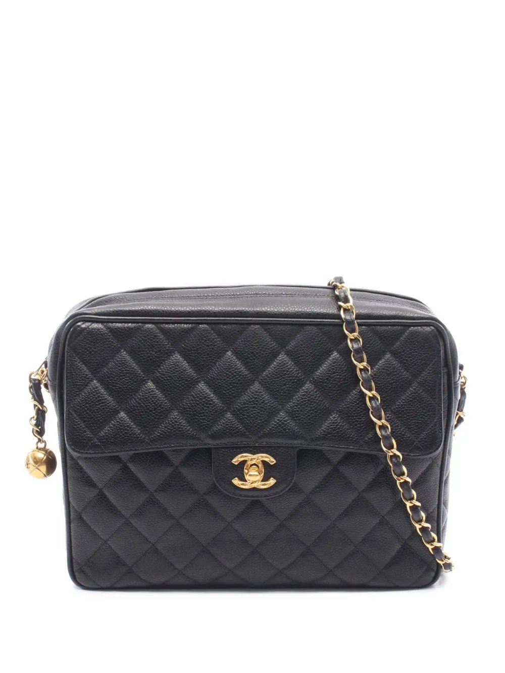 1991-1994 Quilted Caviar Ball Charm Pocket crossbody bag
