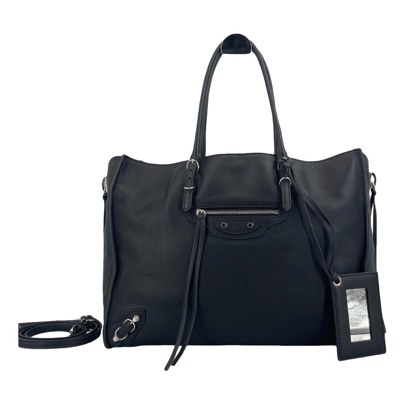 Papier leather handbag