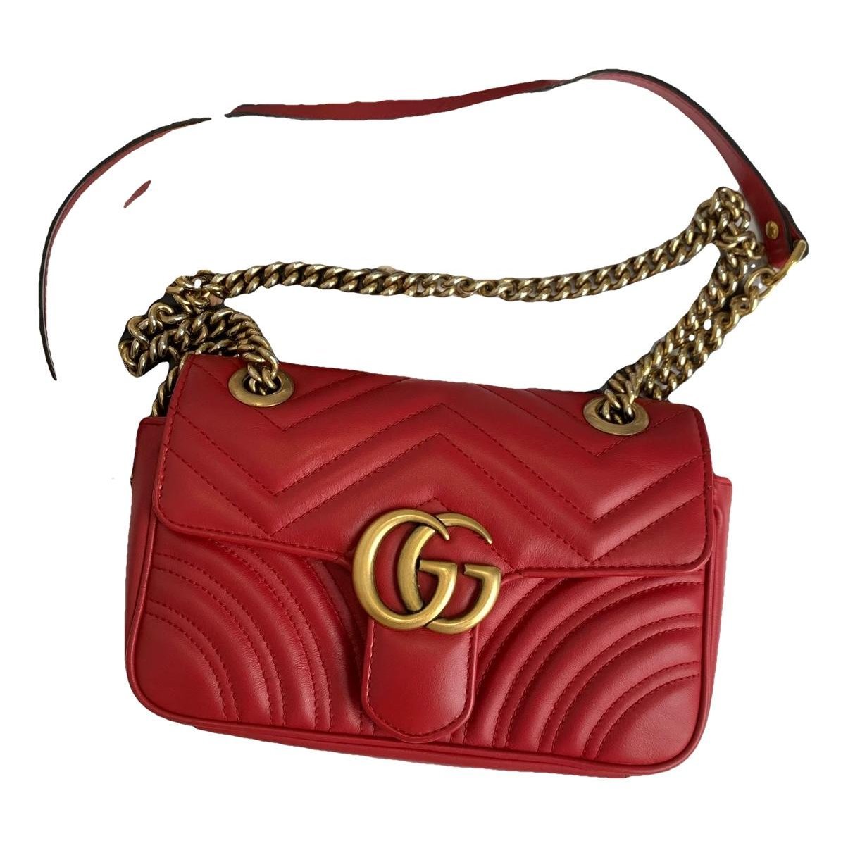 Pearly GG Marmont Flap leather handbag