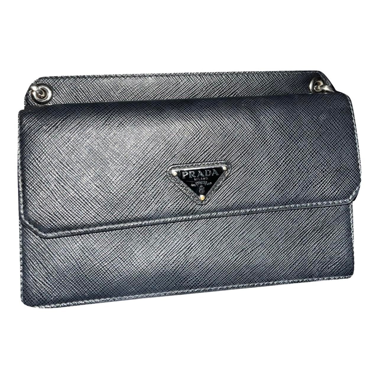 Leather clutch bag