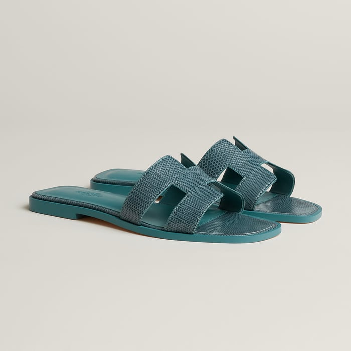 Bleu Paon Oran Sandal