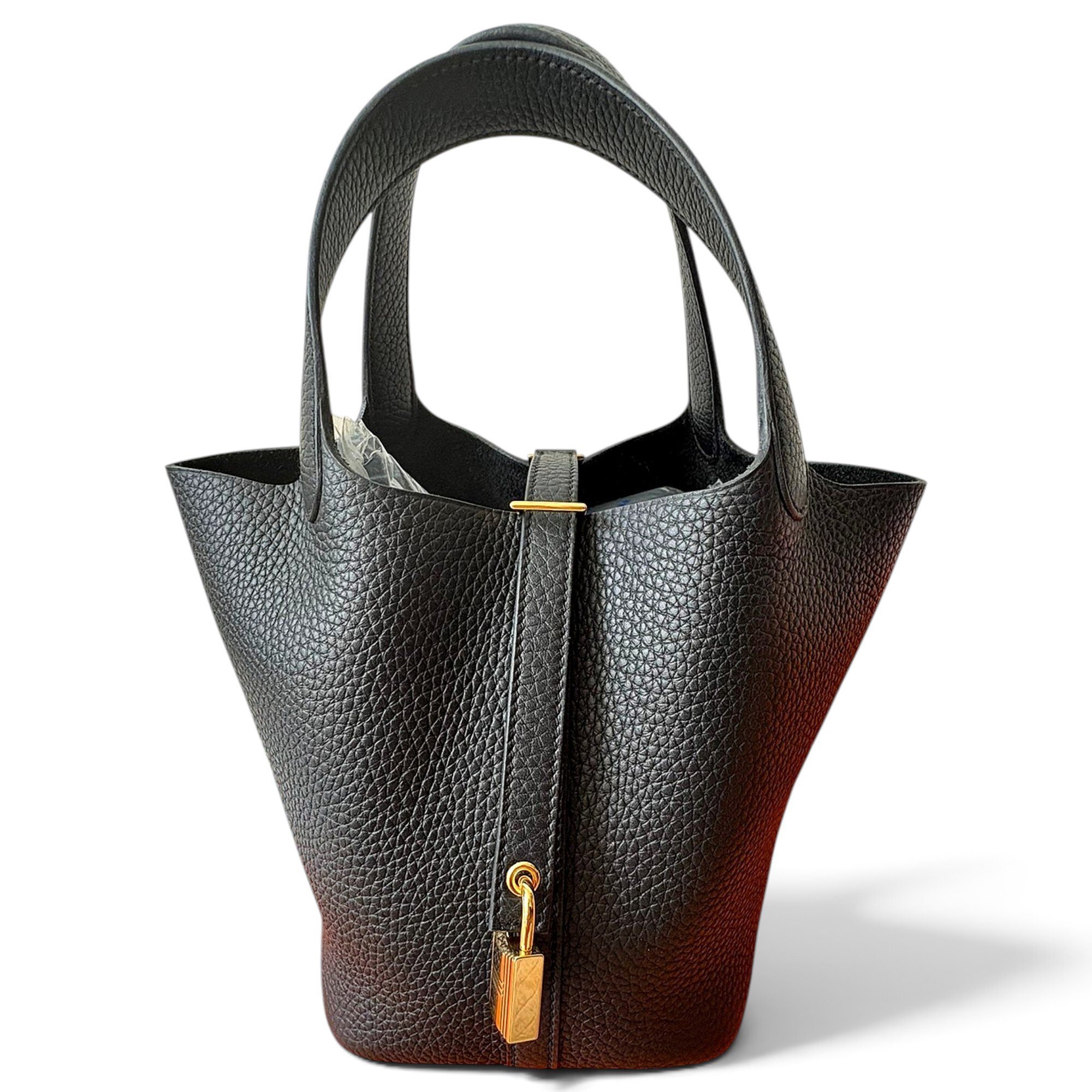 Picotin leather tote