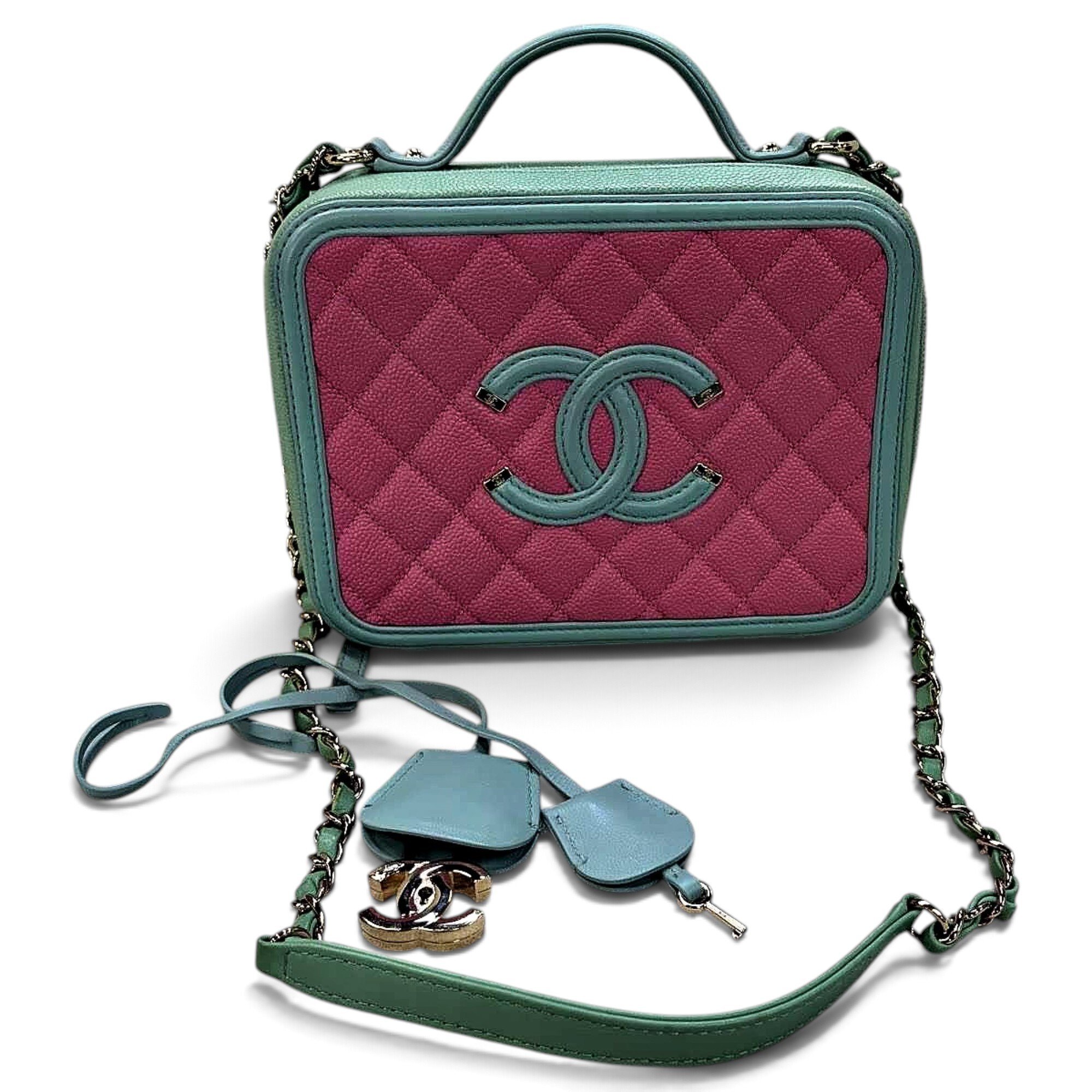Vanity leather handbag