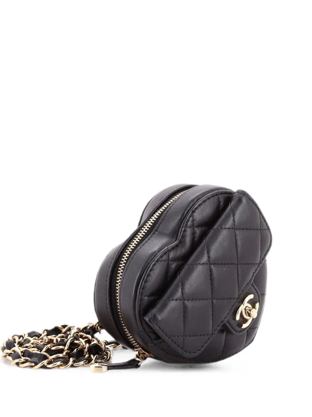 CC in Love Heart Quilted Lambskin belt bag