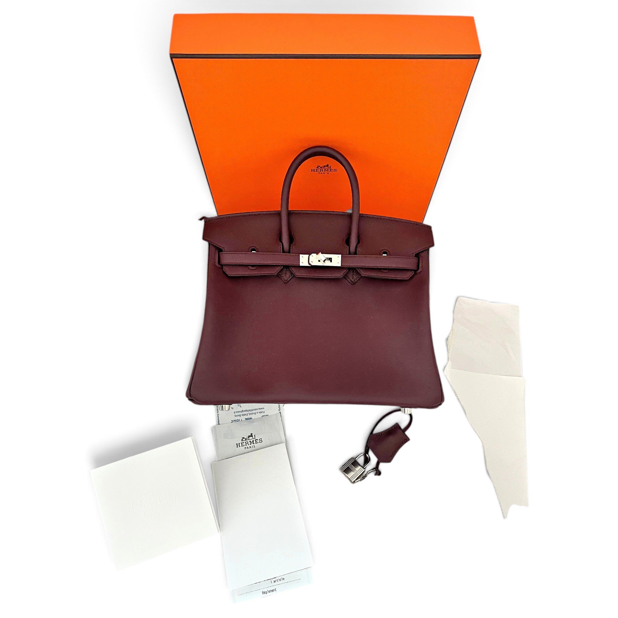 Birkin 25 leather handbag