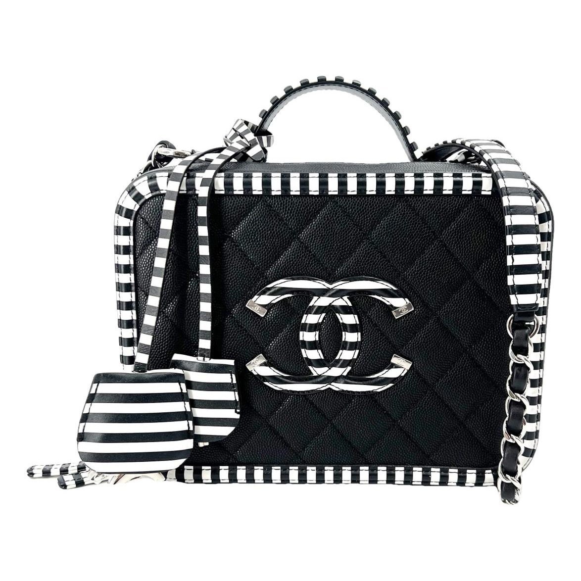 Vanity leather handbag