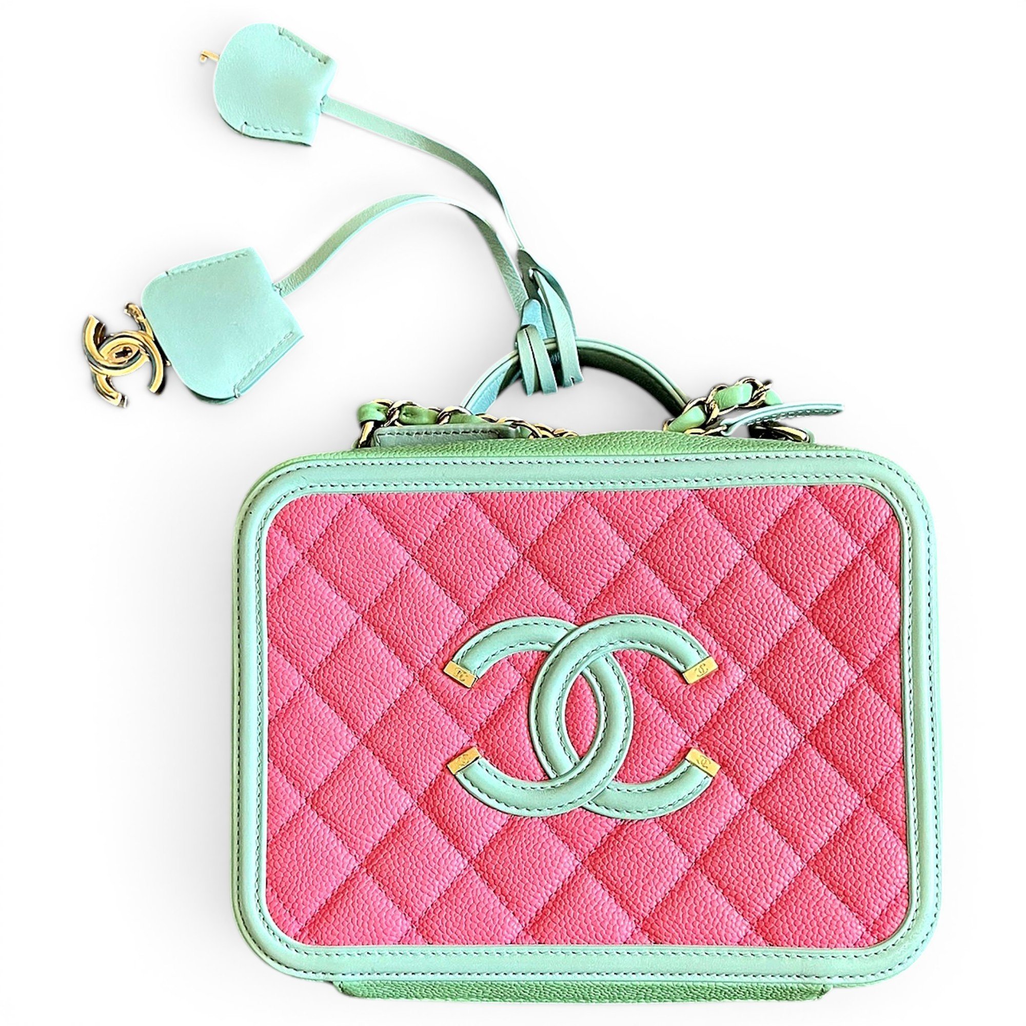 Vanity leather handbag