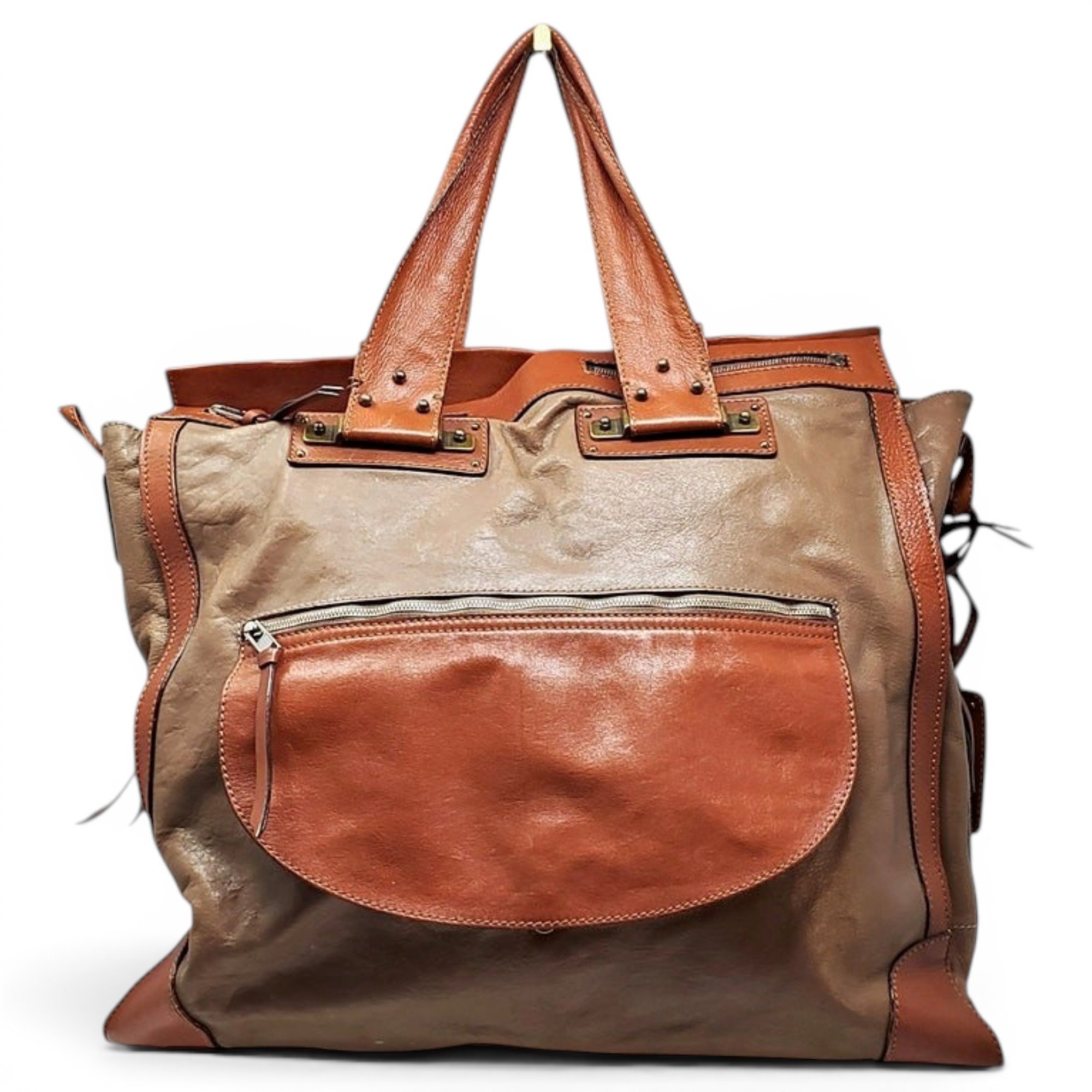 Leather tote