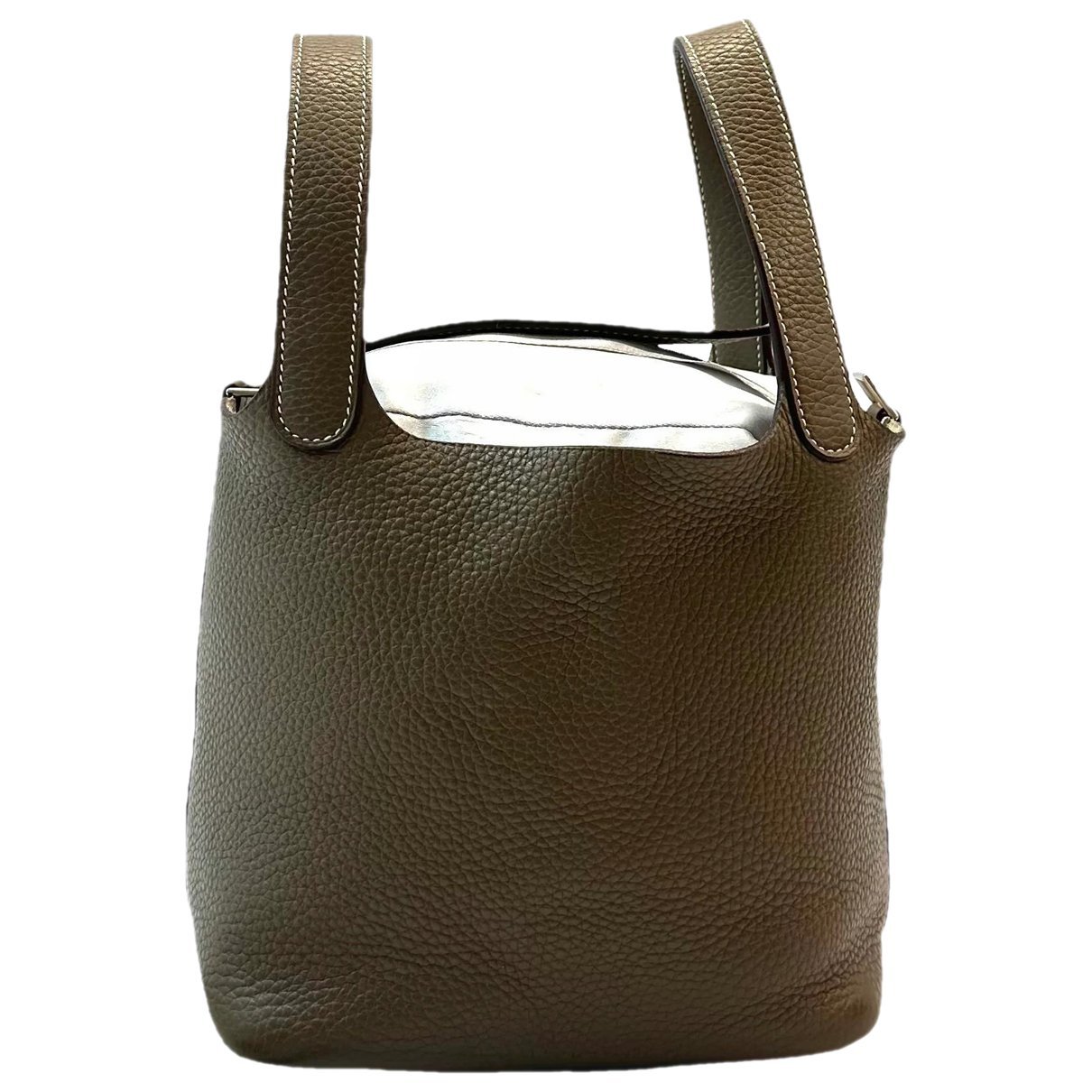 Hermes Picotin Handbag Natural Clemence Leather