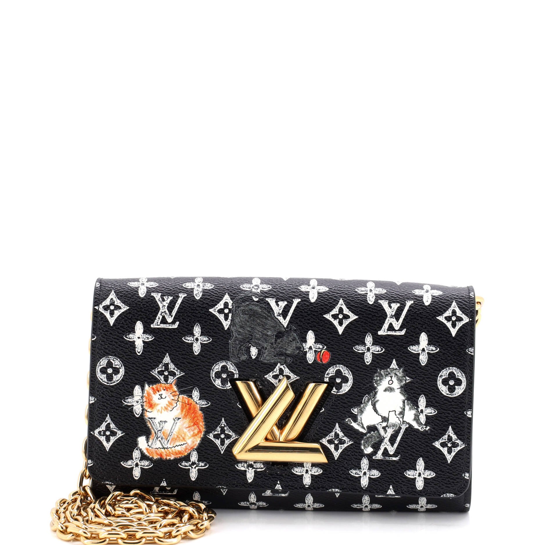 Twist Chain Wallet Limited Edition Grace Coddington Catogram Canvas