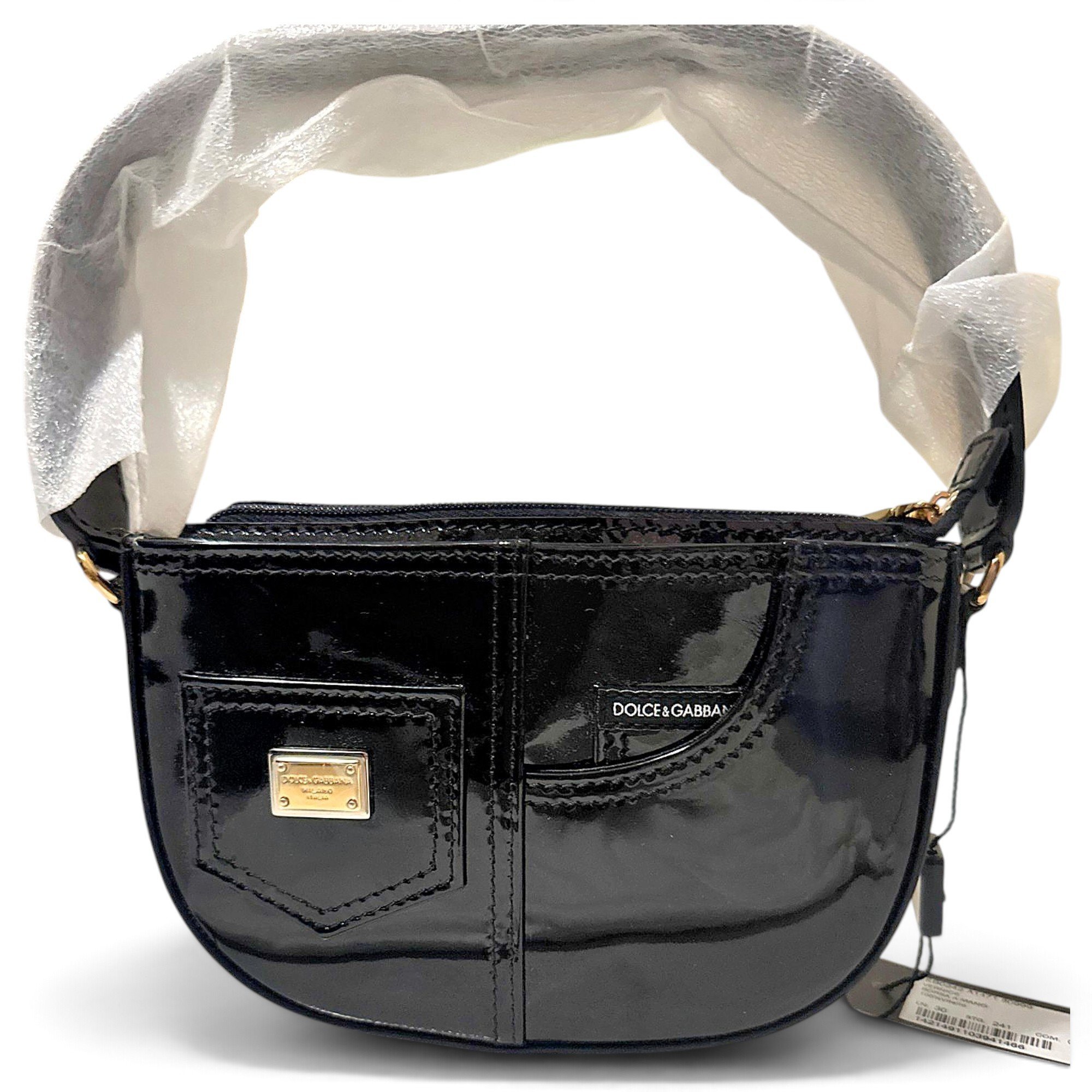 Patent leather handbag