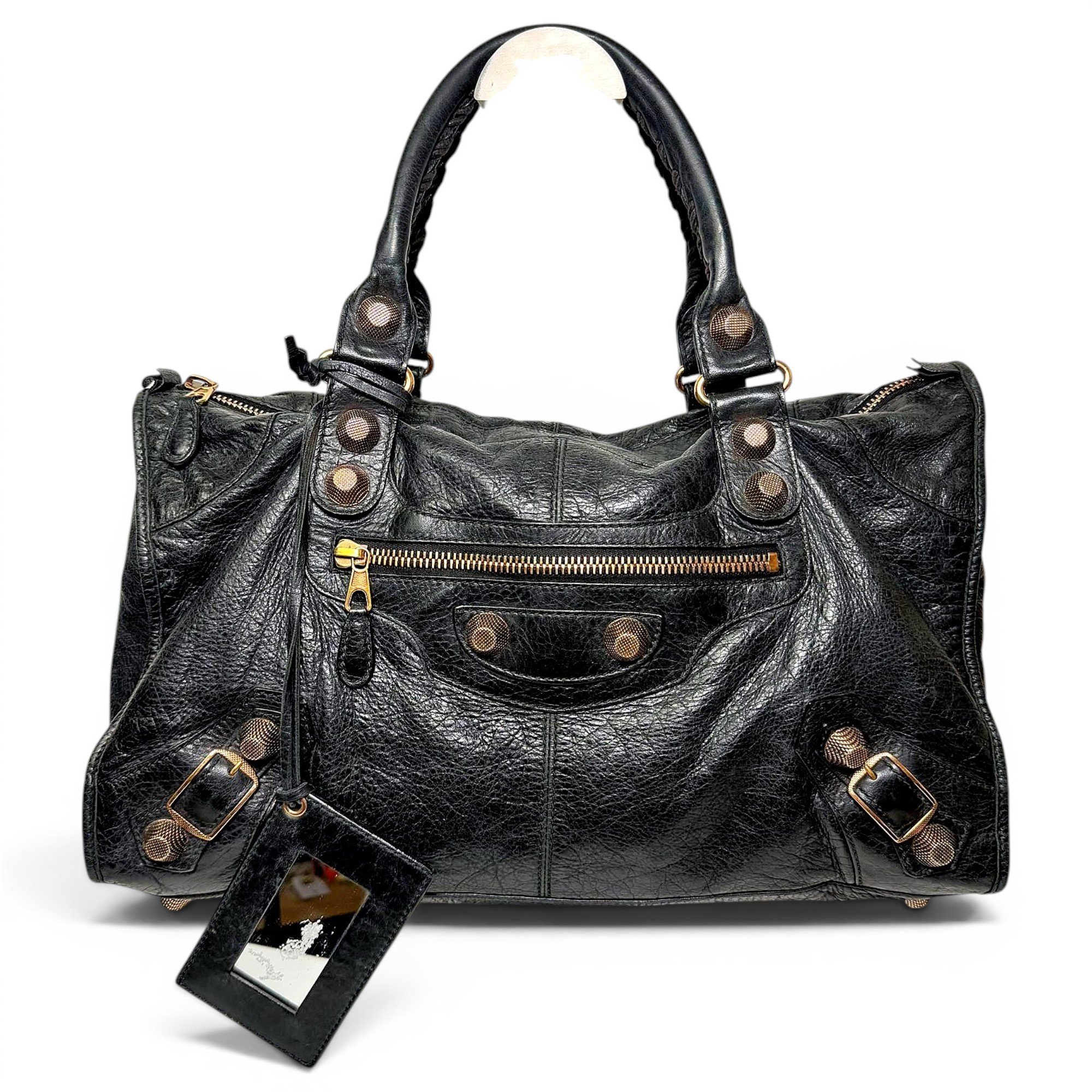 City leather handbag