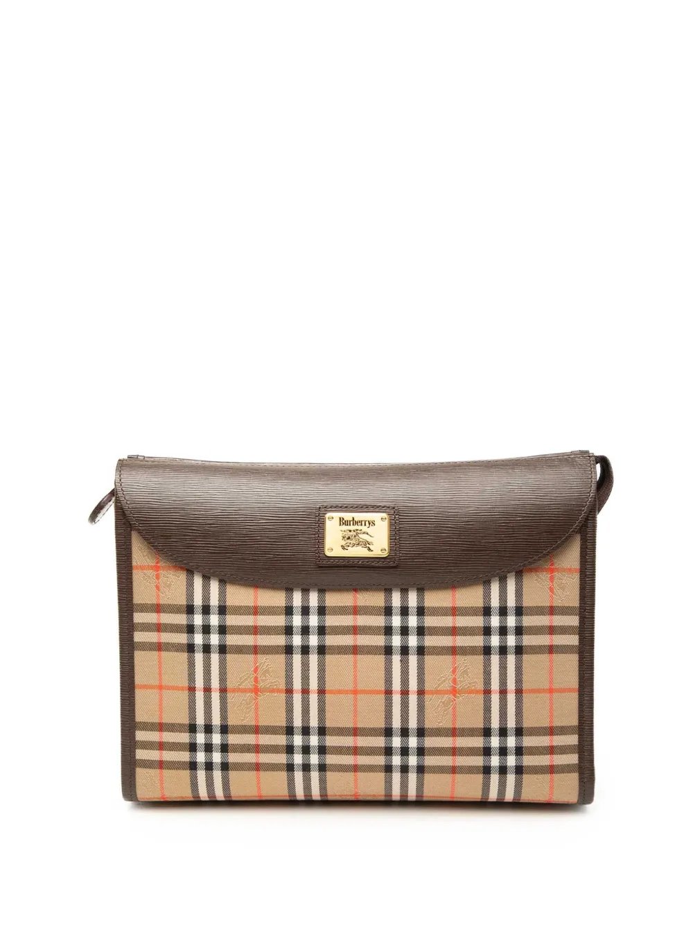 Burberry 20th Century Haymarket Check Canvas clutch bag