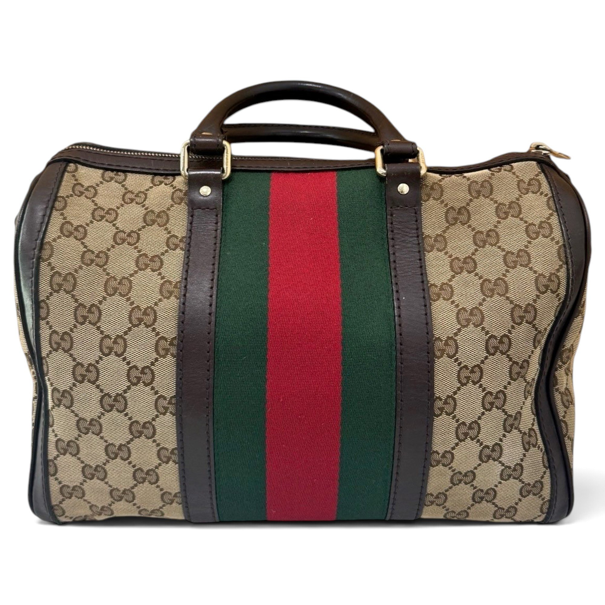 Boston leather bowling bag