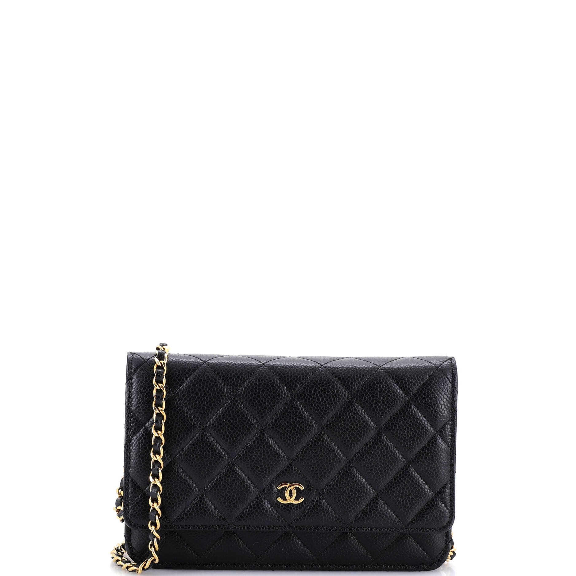 Wallet on Chain Quilted Caviar