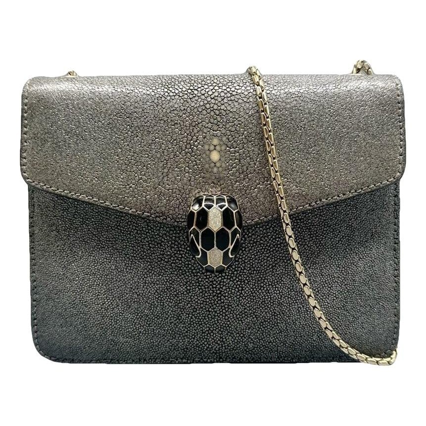 Serpenti leather handbag